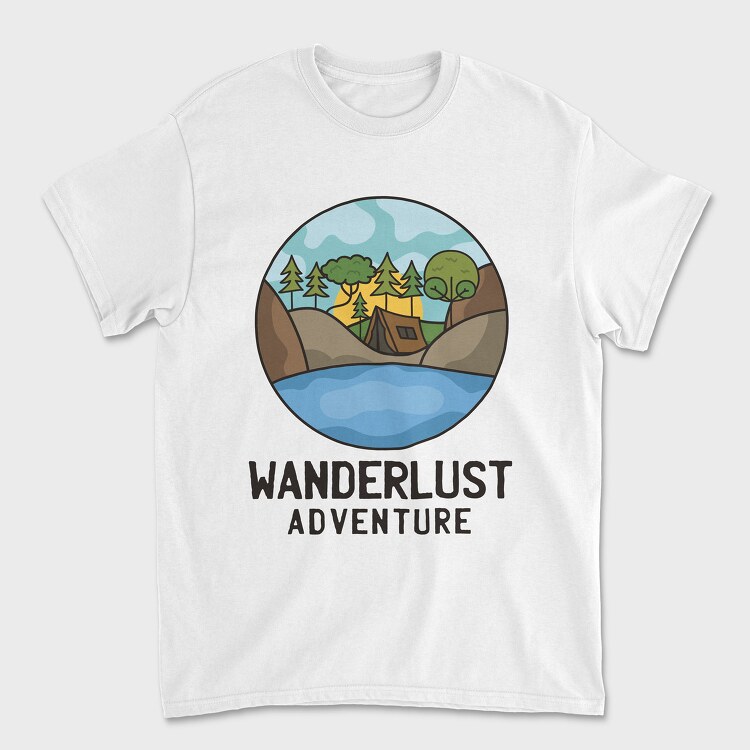 Wanderlust Adventure, Tricou Barbati (Unisex)