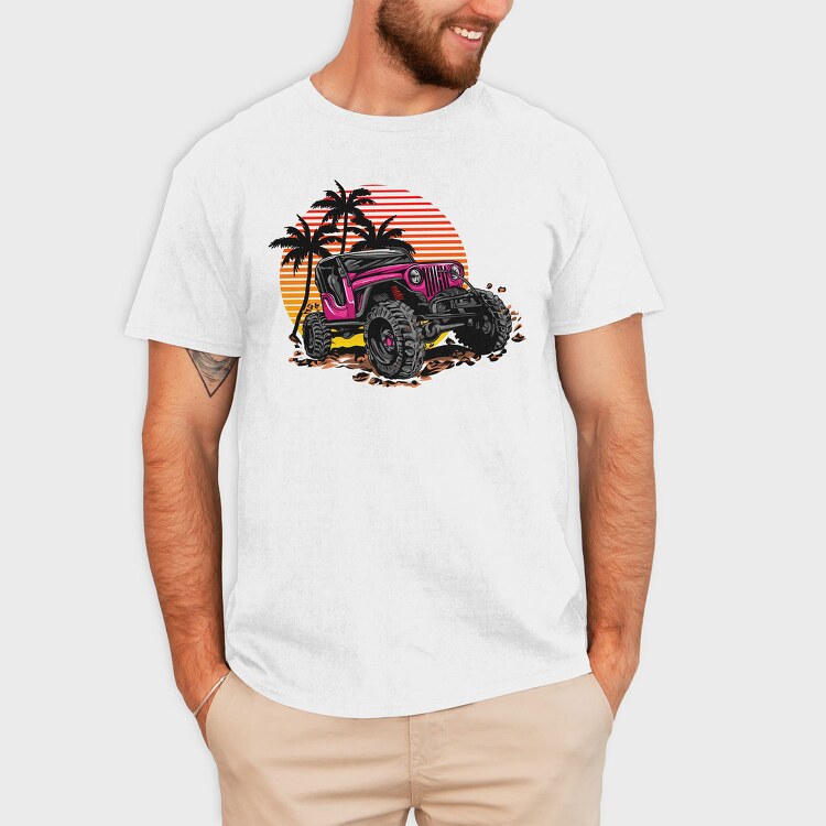 Palm Beach Jeep, Tricou Barbati (Unisex)