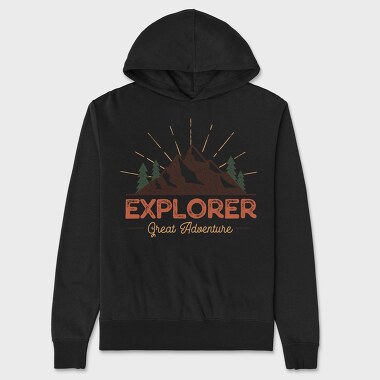 explorer great adventure, Hanorac Oversize Barbati (Unisex)