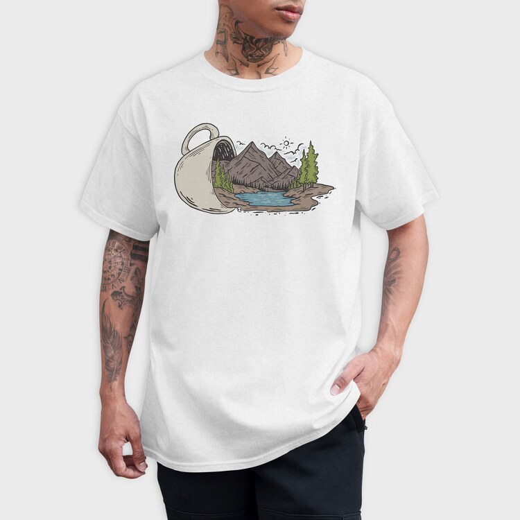Coffee Landscape, Tricou Barbati (Unisex)
