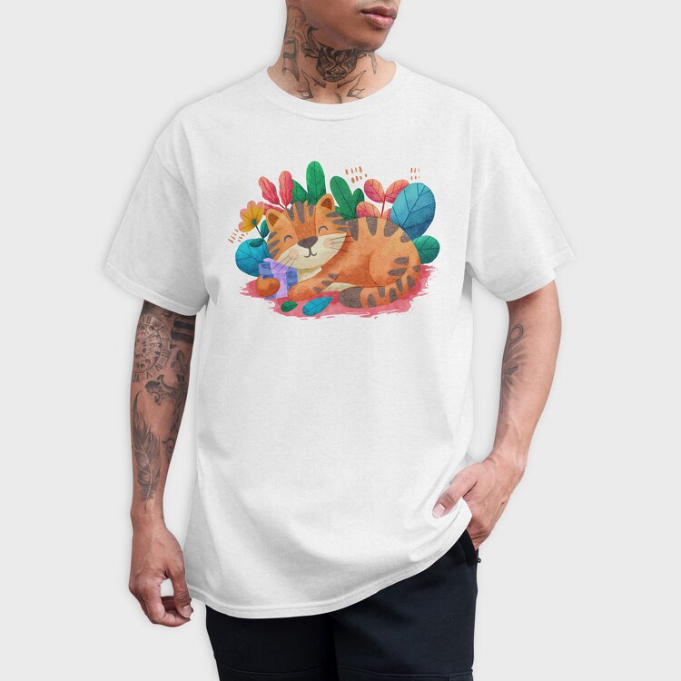 Watercolor Cat, Tricou Barbati (Unisex)