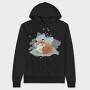 Watercolor Fox, Hanorac Oversize Barbati (Unisex)