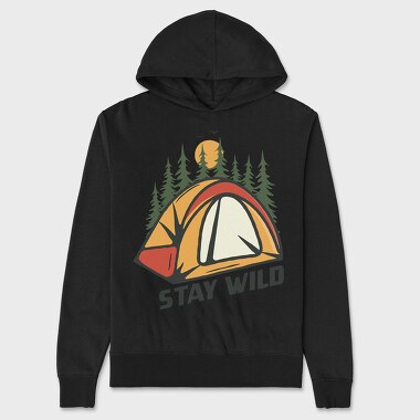 Stay Wild Tent, Hanorac Oversize Barbati (Unisex)