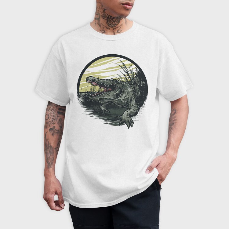 Alligator Attack, Tricou Barbati (Unisex)