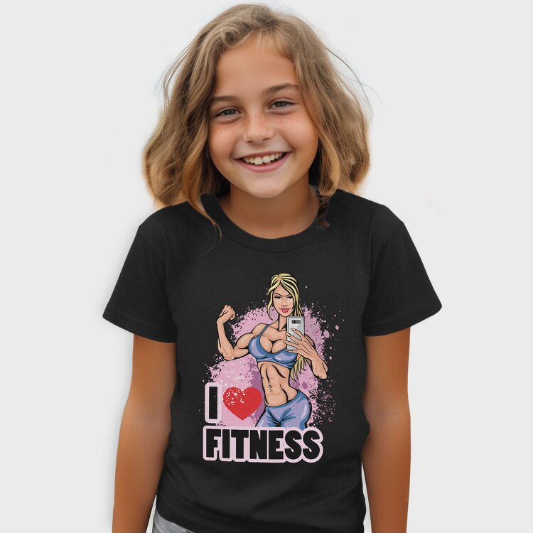 I Love Fitness Selfie, Tricou Copii