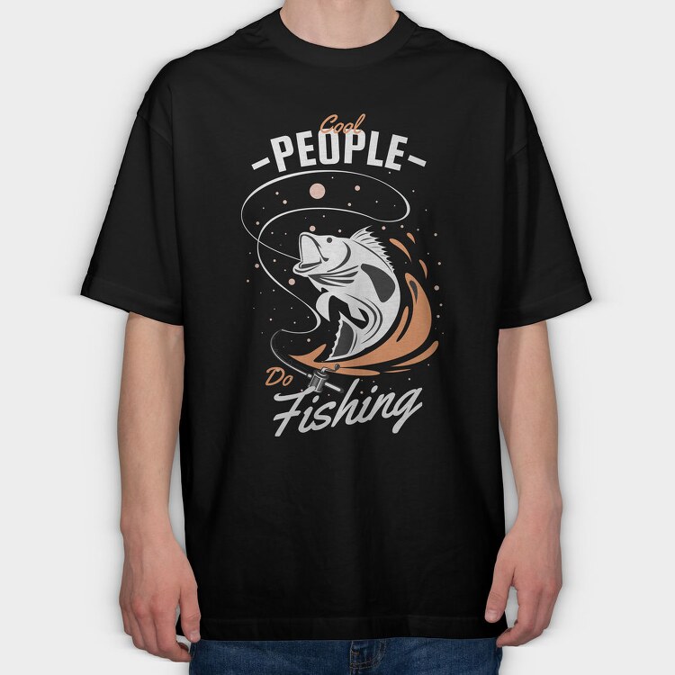 Fishing Cool, Tricou Oversize Barbati (Unisex)
