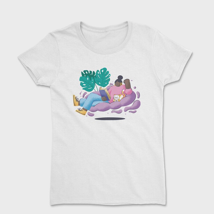 Tricou Femei, Girl Reading