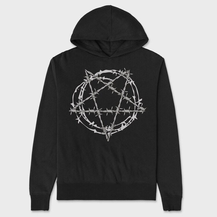 Hanorac Barbati (Unisex), Barbed Wire Pentagram