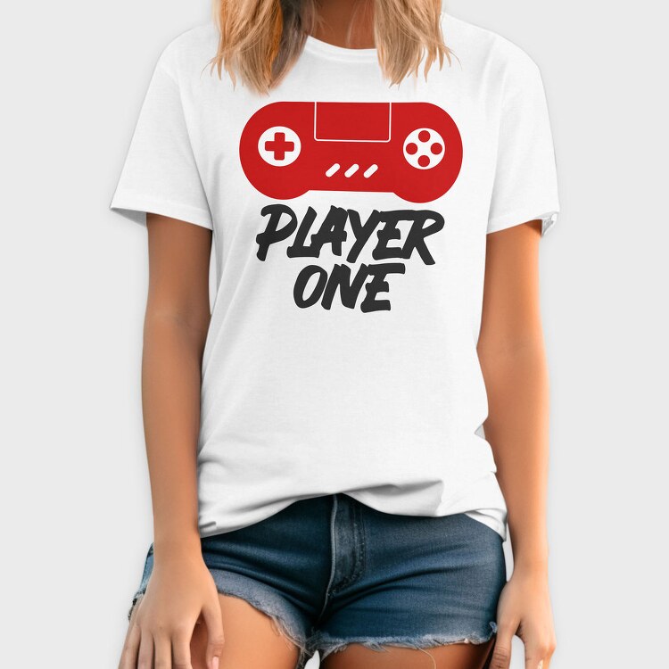 Player One Gamepad, Tricou Barbati (Unisex)