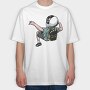Astronaut Jump, Tricou Oversize Barbati (Unisex)