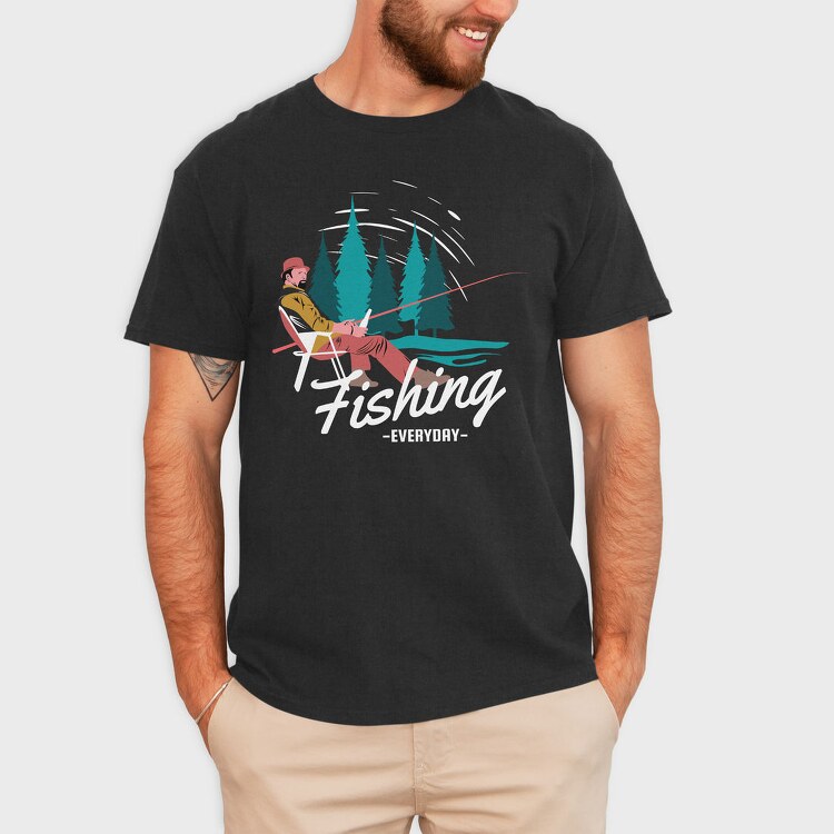 Fishing Forest Retreat, Tricou Barbati (Unisex)