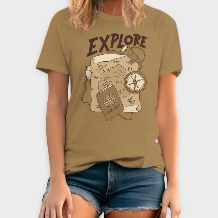 Vintage Explore, Tricou Barbati (Unisex)