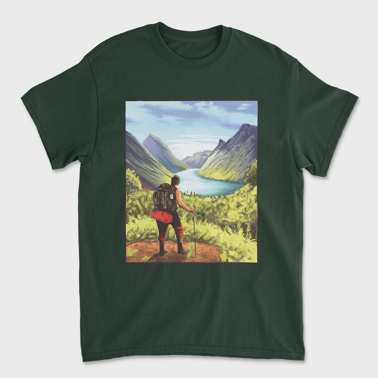 Hiker Landscape, Tricou Barbati (Unisex)