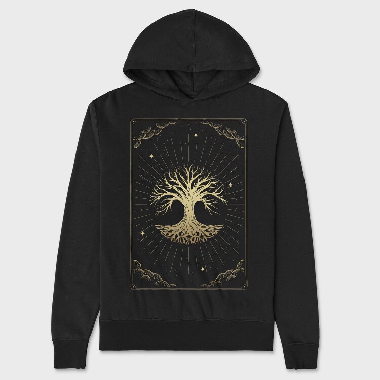 The Tree Tarot Card, Hanorac Oversize Barbati (Unisex)