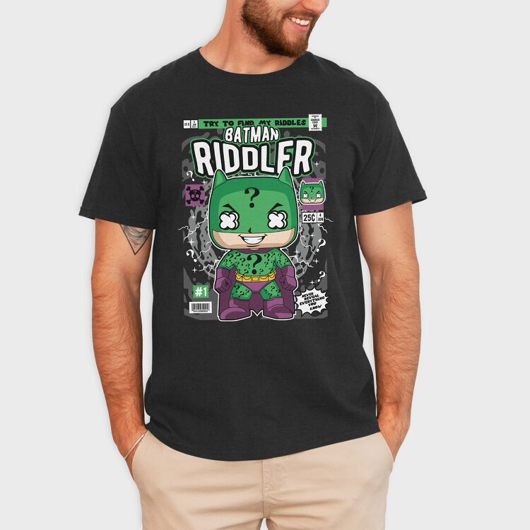 Batman Riddler, Tricou Barbati (Unisex)