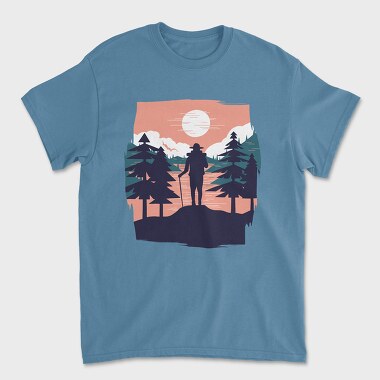 Tricou Barbati (Unisex), Hiking Sunset