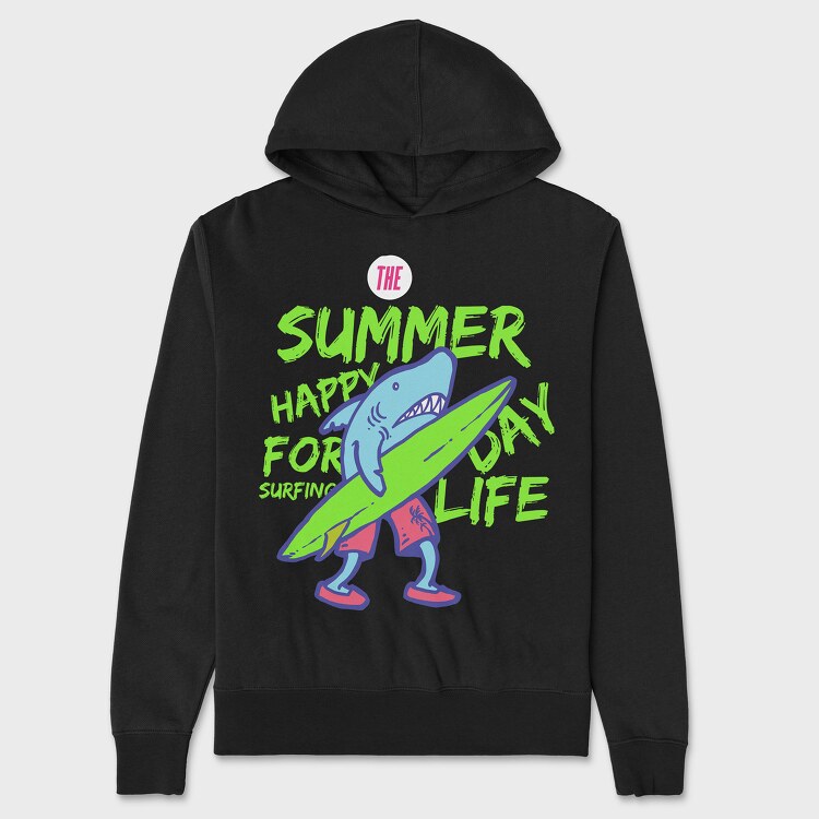 Shark Surfing, Hanorac Oversize Barbati (Unisex)
