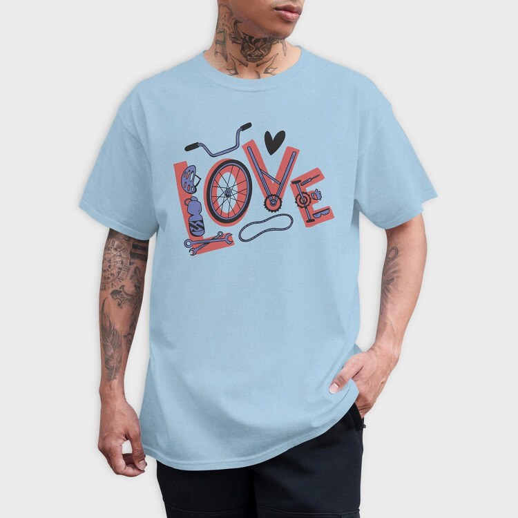 Love Cycling, Tricou Barbati (Unisex)