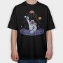 Space Dj Alien, Tricou Oversize Barbati (Unisex)