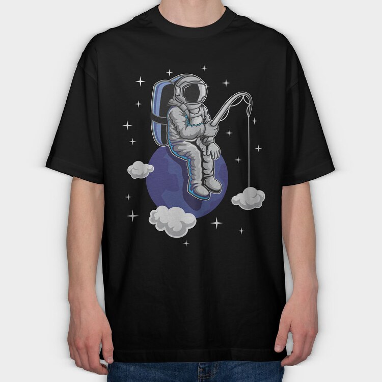 Astronaut Cloud Catcher, Tricou Oversize Barbati (Unisex)