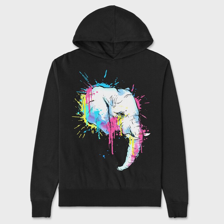 Colorful Elephant, Hanorac Oversize Barbati (Unisex)