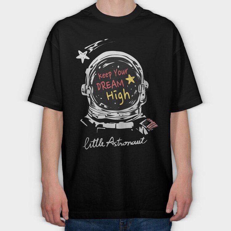 Astronaut Dream High, Tricou Oversize Barbati (Unisex)