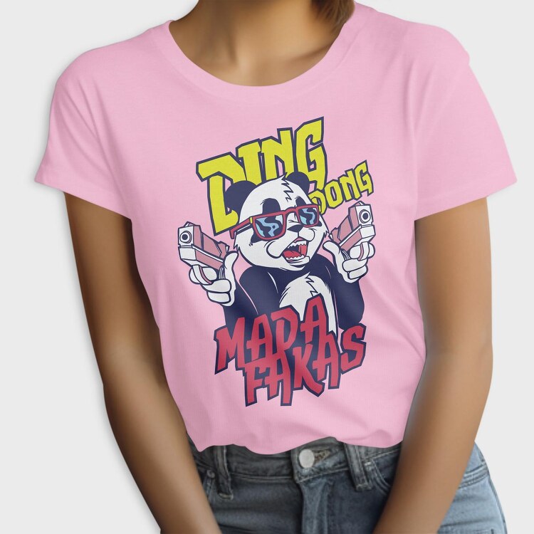 Ding Dong Panda T Shirt, Tricou Femei