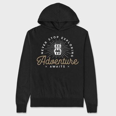 Adventure text, Hanorac Oversize Barbati (Unisex)