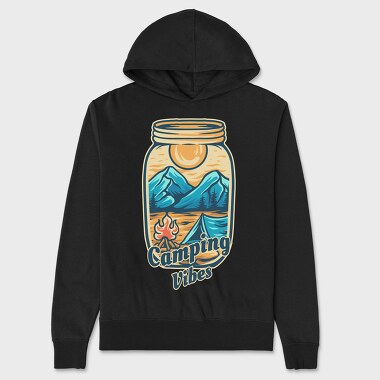 Camping Illustration 8, Hanorac Oversize Barbati (Unisex)