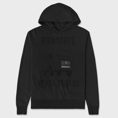 Rainy Days Never Stop Us, Hanorac Oversize Barbati (Unisex)