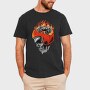 Motorcycle Skull Fire, Tricou Barbati (Unisex)