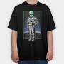 Space Alien Astronaut, Tricou Oversize Barbati (Unisex)