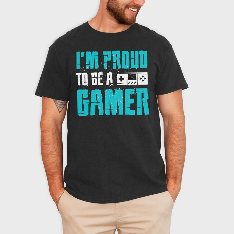 Proud Gamer Tee, Tricou Barbati (Unisex)