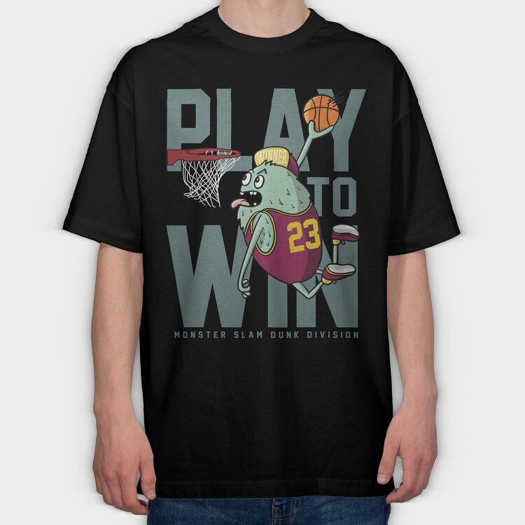 Monster Slam Dunk, Tricou Oversize Barbati (Unisex)