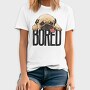 Pug Bored Tongue Out, Tricou Barbati (Unisex)