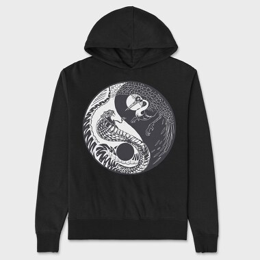 YingYang Crane Snake, Hanorac Oversize Barbati (Unisex)