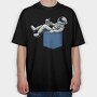 Astronaut Pocket Beer, Tricou Oversize Barbati (Unisex)