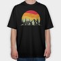 Mountain Sunset, Tricou Oversize Barbati (Unisex)