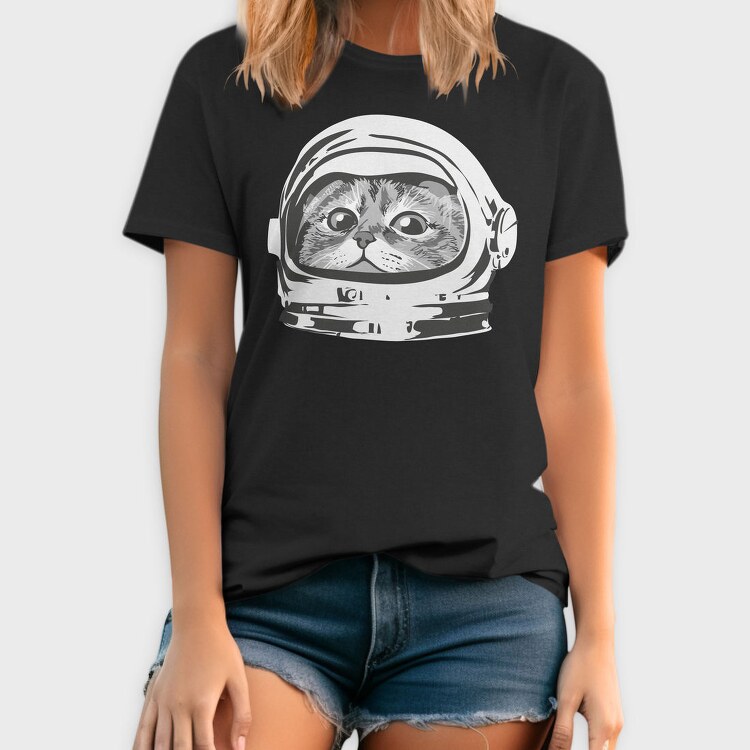 Space Cat Astronaut 1, Tricou Barbati (Unisex)