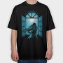 Moonlit Window, Tricou Oversize Barbati (Unisex)