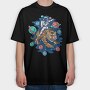 Astronaut Tiger Space, Tricou Oversize Barbati (Unisex)