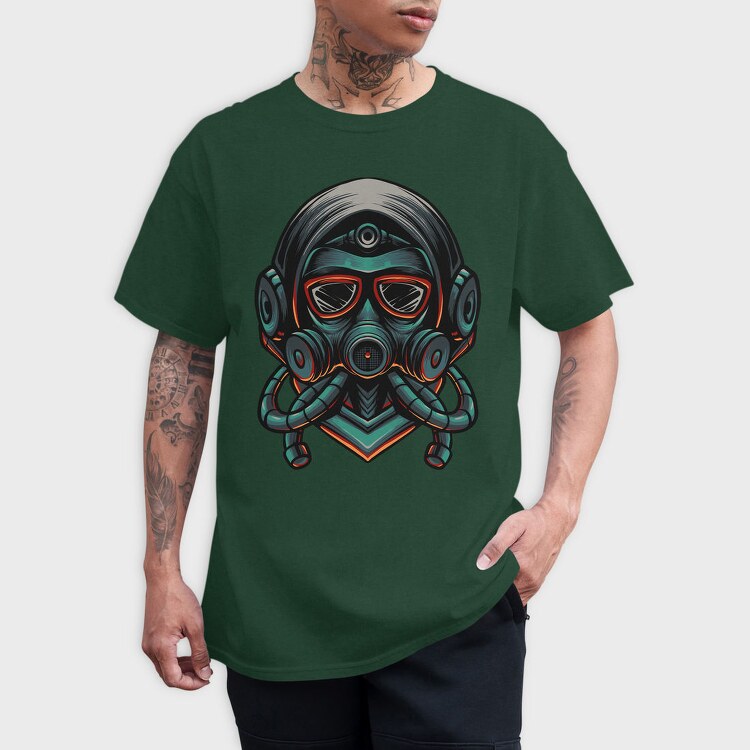Cyberpunk Gasmask, Tricou Barbati (Unisex)