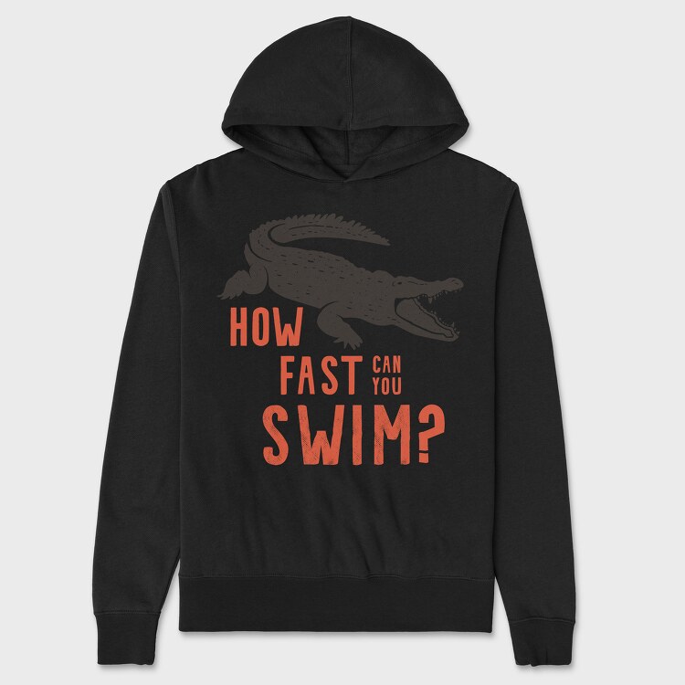 How Fast Can You Swim, Hanorac Oversize Barbati (Unisex)