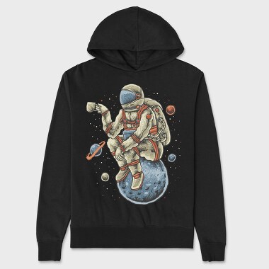 Coffee Astronaut, Hanorac Oversize Barbati (Unisex)