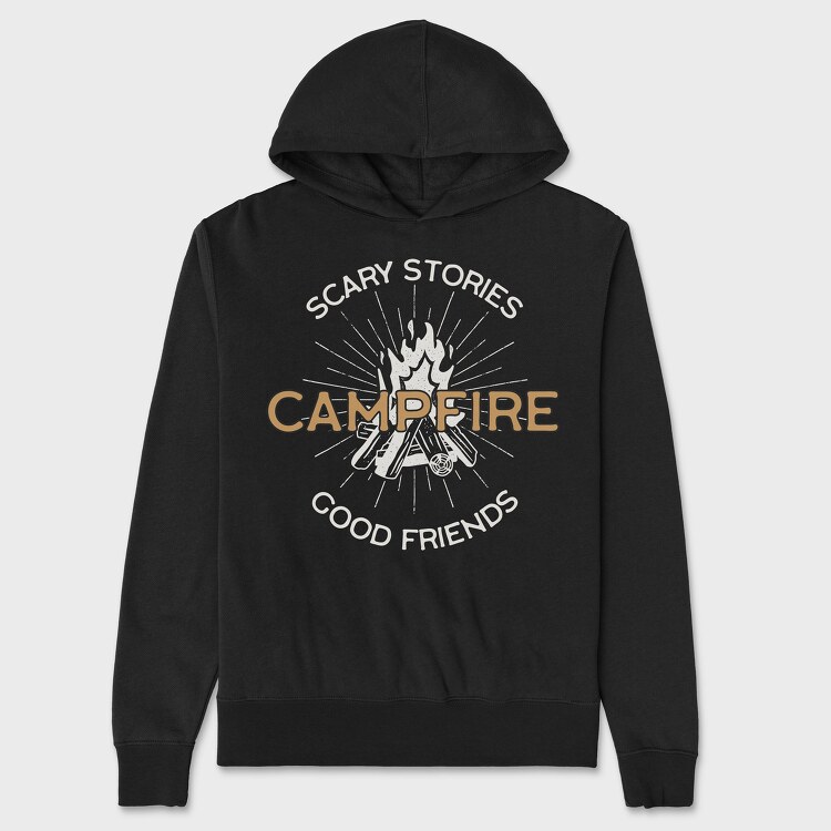 Scary Stories Campfire, Hanorac Oversize Barbati (Unisex)