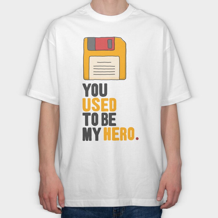 Floppy Disk Nostalgia, Tricou Oversize Barbati (Unisex)