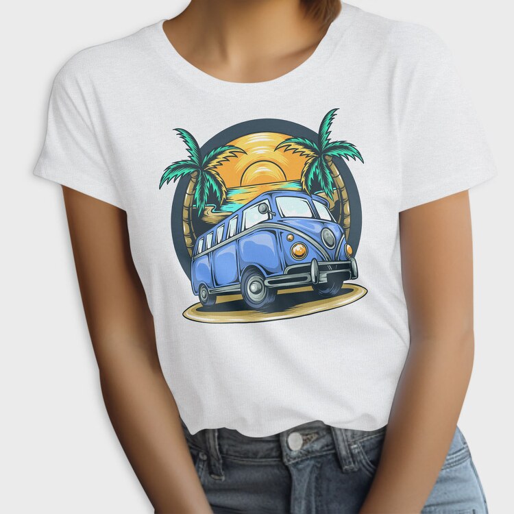 Beach Bus Vibes, Tricou Femei
