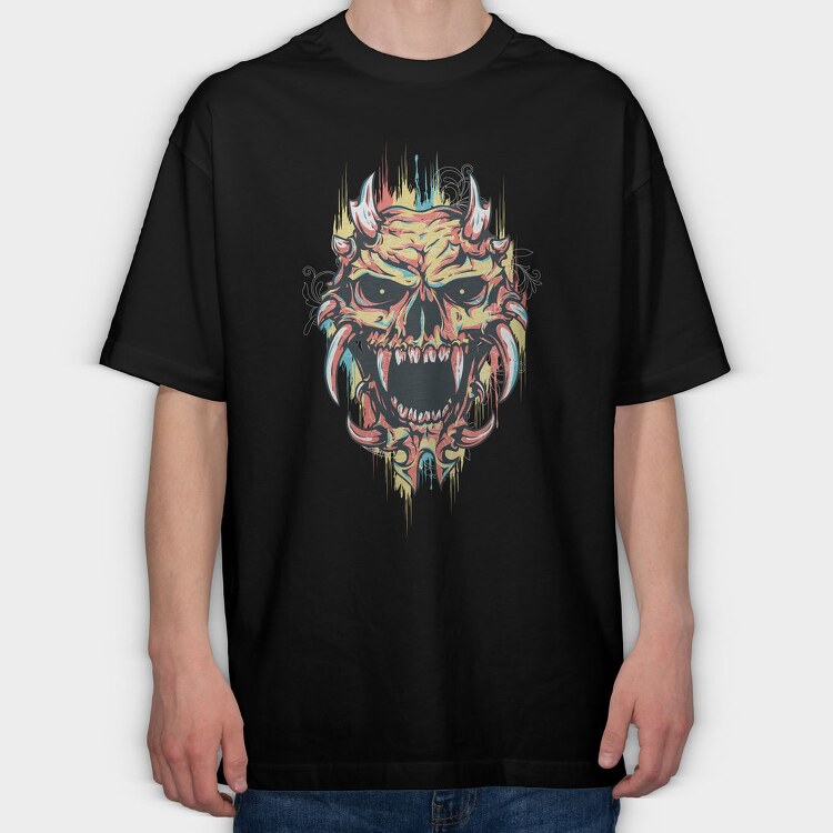 Demon Roar, Tricou Oversize Barbati (Unisex)