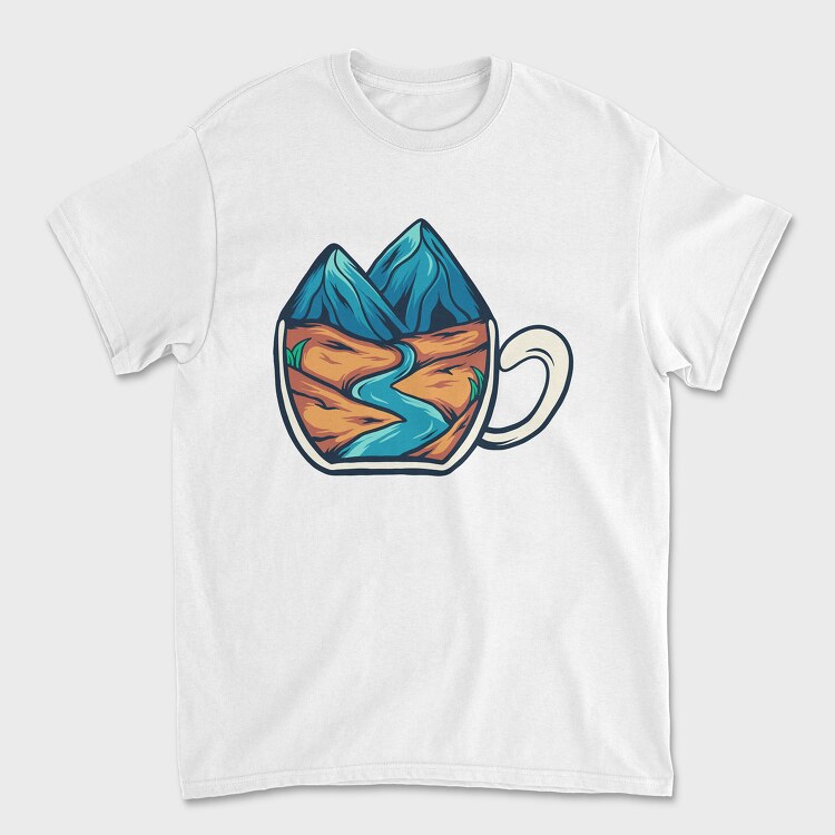 Tricou Barbati (Unisex), Mountain Illustration 4