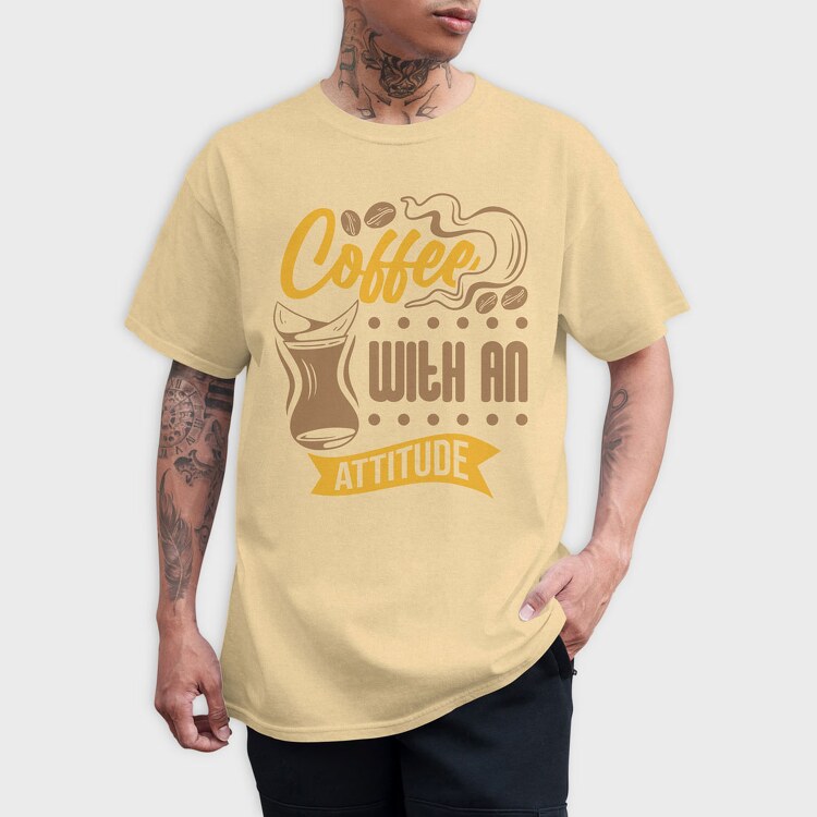 Coffee With an Attitude, Tricou Barbati (Unisex)
